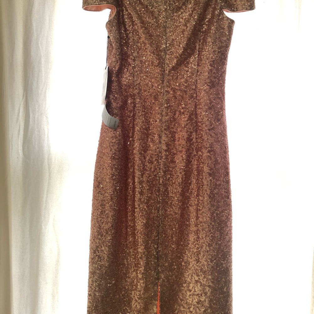 NWT Vince Camuto Blush Peach Sequin Midi Dress - Picture 8 of 11